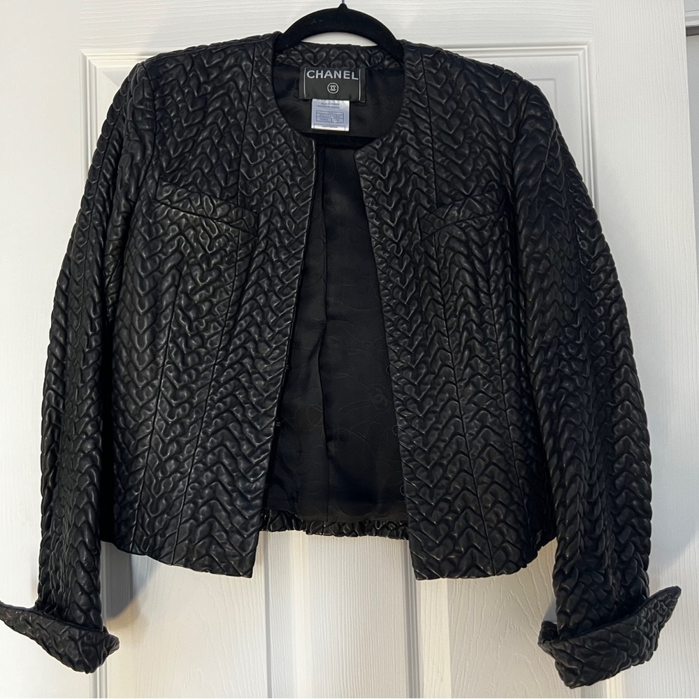 Chanel lamb skin jacket